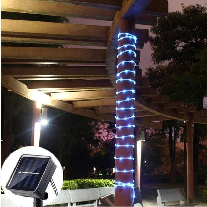 Outdoor Waterproof LED Solar String Lights – Decorative Rope Tube Lamp