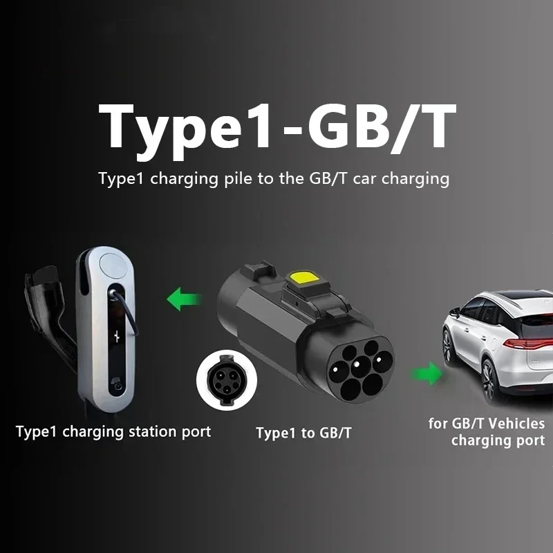 J1772 to GBT Adapter EV Charger Adaptor 32A Type1 to GBT EVSE Charging Adaptor Electric Vehicle Car Charger Connector