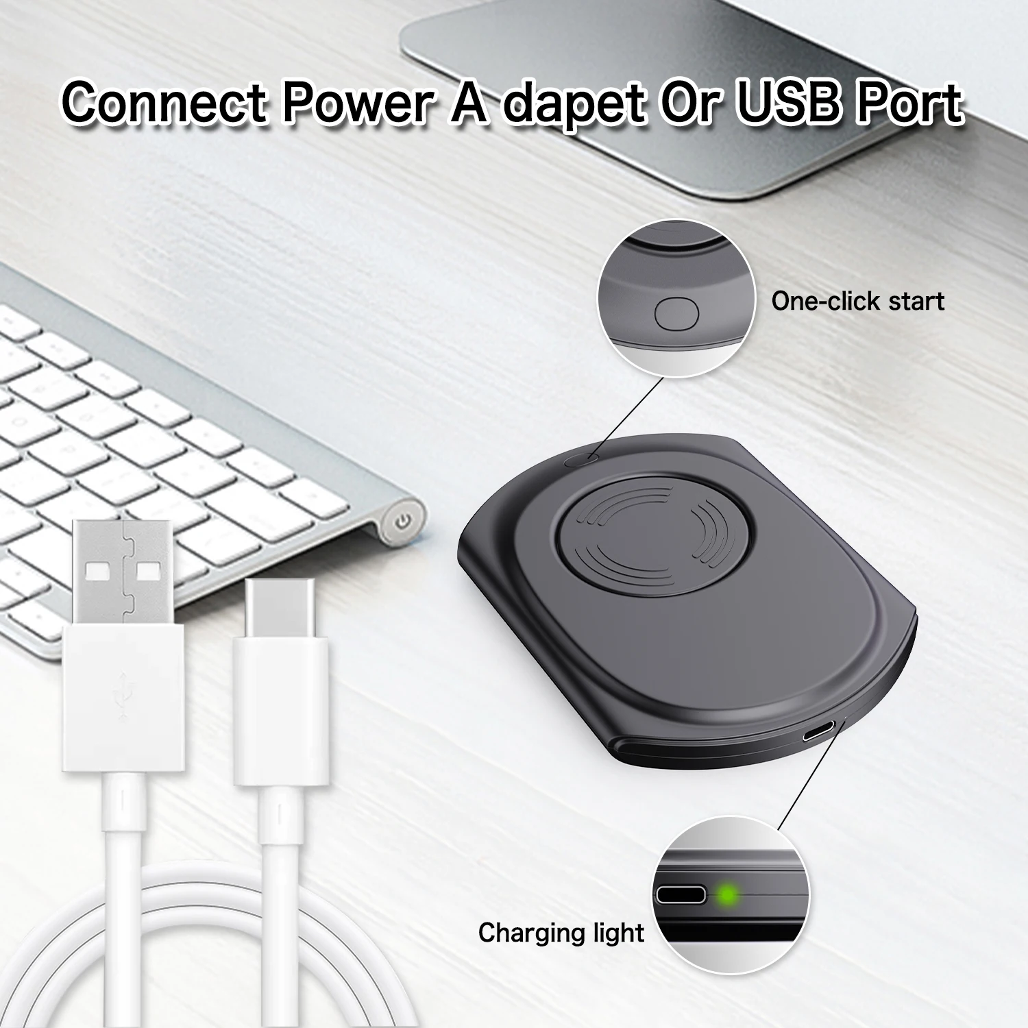 Mouse Mover Device Undetectable Ultra-thin Noiseless Auto Mouse Mover Mouse Shaker Device To Keep Mouse Moving Productivity