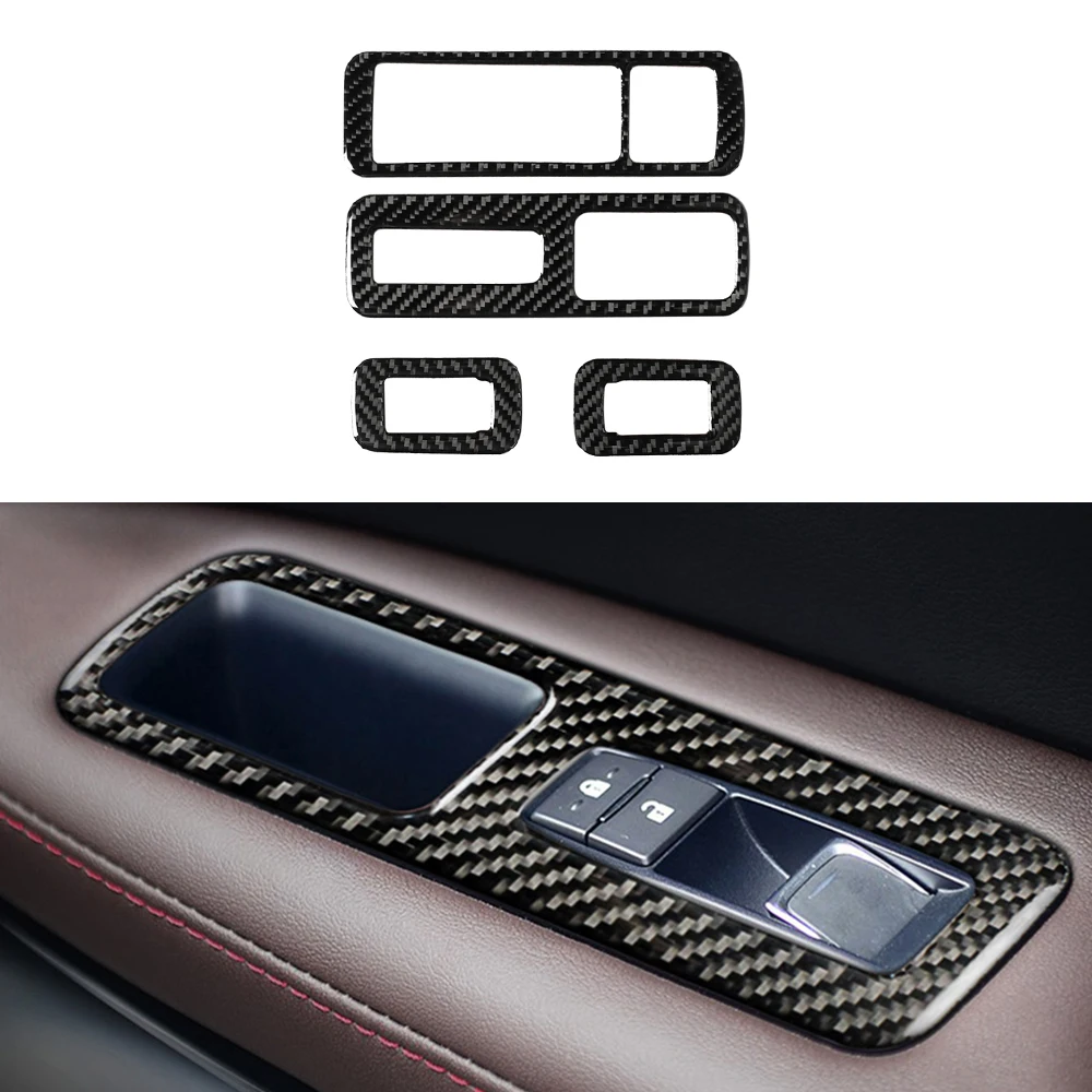 

for Lexus RX300 270 200T 450H 2016-2019 Window Lift Switch Button Panel Cover Trim Sticker Decal Car Accessories Carbon Fiber