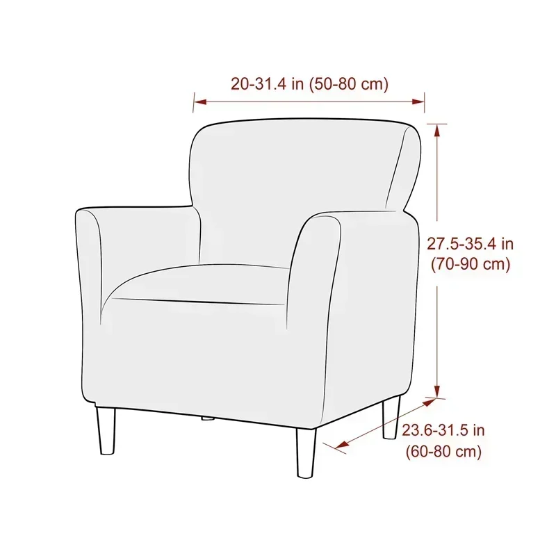 Jacquard Tub Chair Cover Stretch Spandex Club Sofa Covers Armchair Slipcovers Elastic Single Couch Covers for Bar Counter Home 2