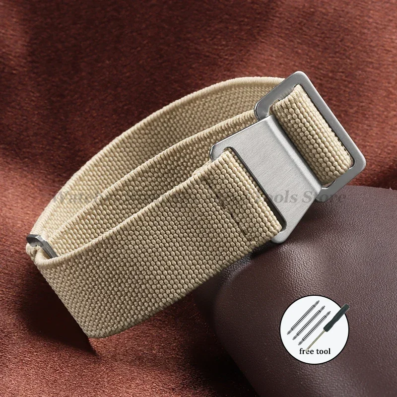 Army Green Elastic Nylon Sport Watchband Bracelet
