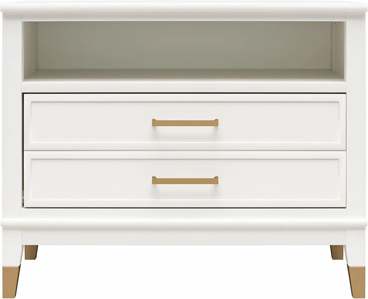 Westerleigh Wide Nightstand, White 2