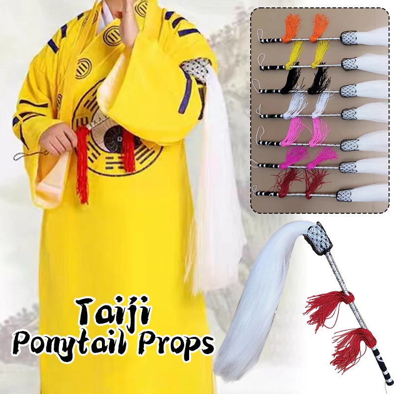 

Taiji Articles Brushing Dust Imitation Ponytail Taoist Props Tai Chi Whisk Martial Arts Practice Traditional Drama Performance