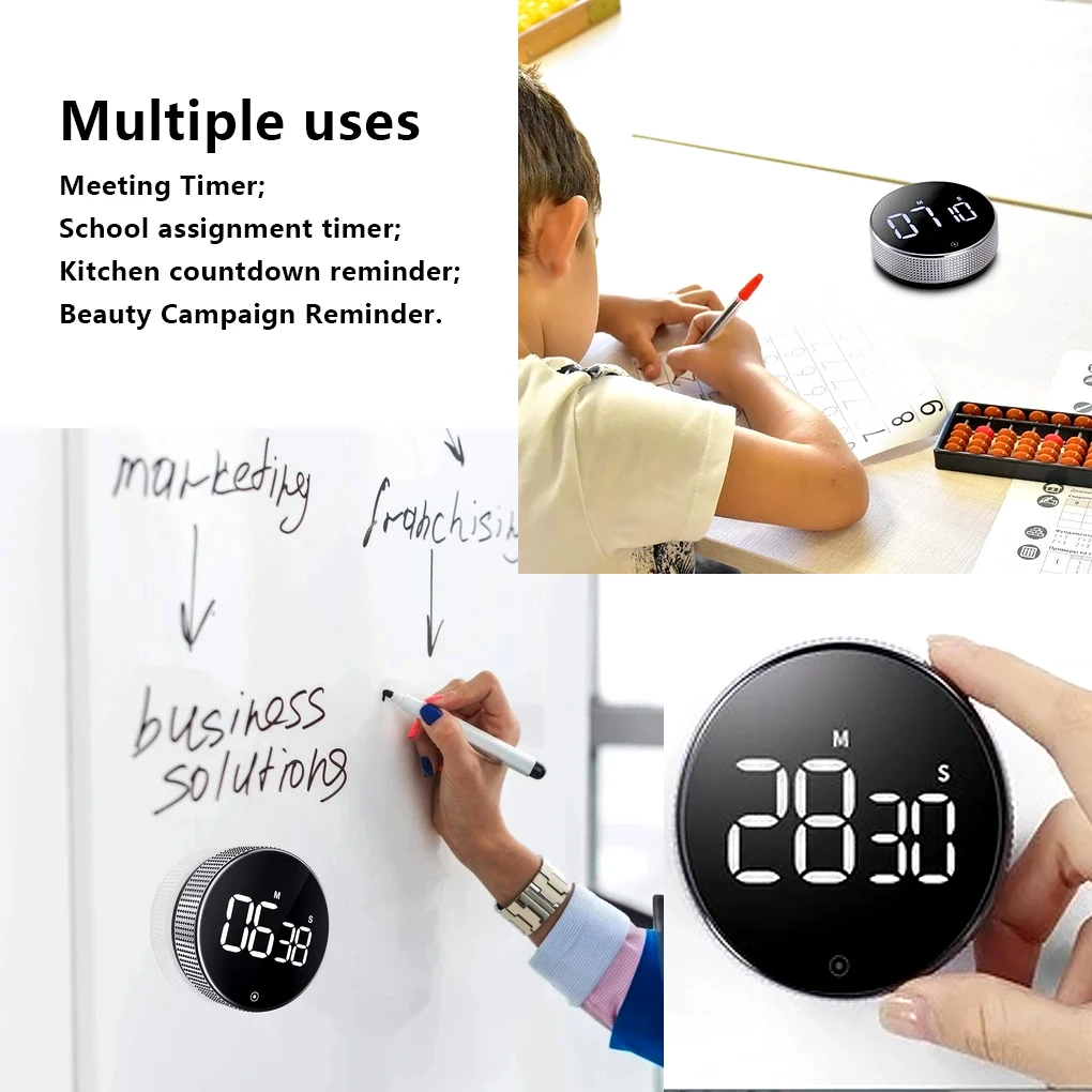 LED Digital Kitchen Timer For Cooking Shower Study Stopwatch Alarm Clock Magnetic Electronic Cooking Countdown Time Timer