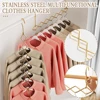 Stainless Steel 7-Hole Support Clothes Hanger Household Saving Space Clothes Rack for Dormitory Hanging Folding Clothes Rack 1