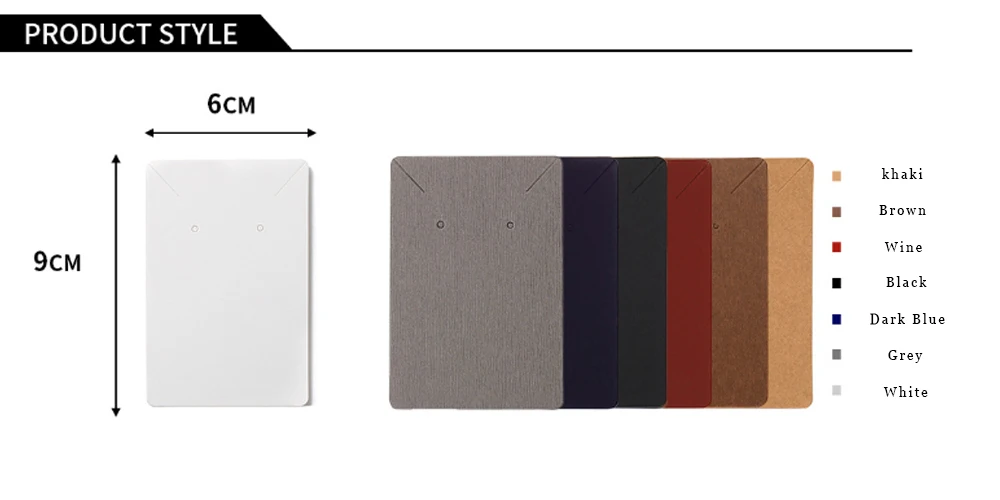 100 Stück/Lot Schmuckkarten mit individuellem Logo, 6x9 cm, für Ringe, Ohrringe, Anhänger, Halsketten, personalisierte Papierkarten aus Karton – Detail 3