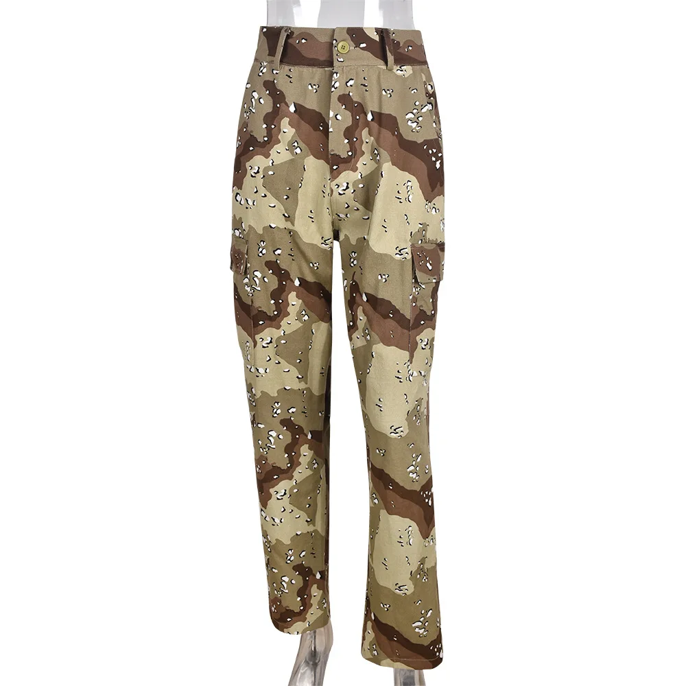 ANJAMANOR Camouflage Cargo Pants Streetwear Women Fashion Bottoms Baggy  Pants Autumn 2023 Casual Trousers D82-EE45 - AliExpress