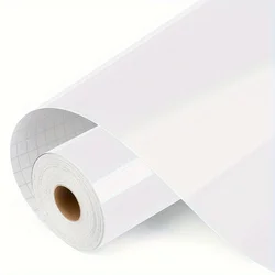 Glossy 12 x 20FT Permanent Adhesive Vinyl Roll for Furniture and Wallpaper (Glossy White)