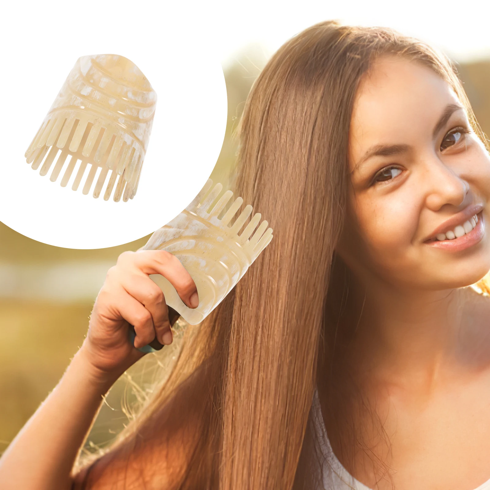 Naturkamm Aus Ochsenhorn – Antistatisch, Für Gesunde Haare, Größe 2