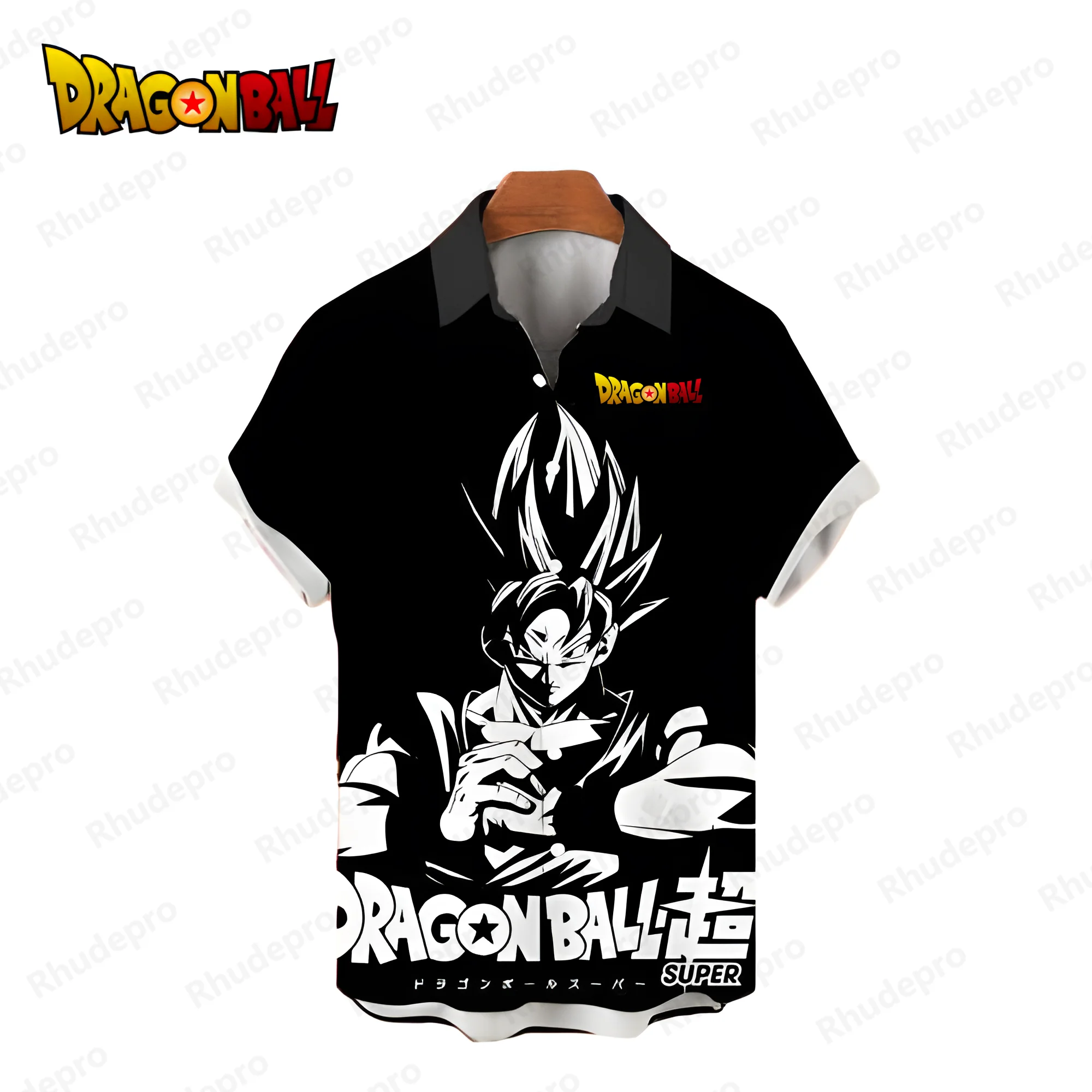 

Мужская рубашка с коротким рукавом Vegeta Dragon Ball Z, гавайская рубашка в стиле Харадзюку, одежда в японском стиле, 2024