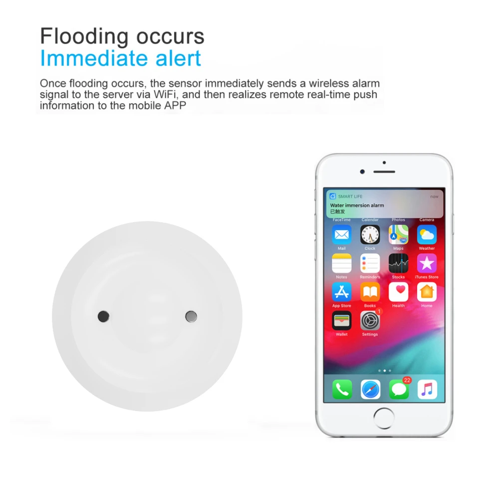ZigBee TUYA Water Leak Detector Flood Sensor Water Tank Full Water Overflood Linkage Alarm Smart Life APP Remote Monitoring
