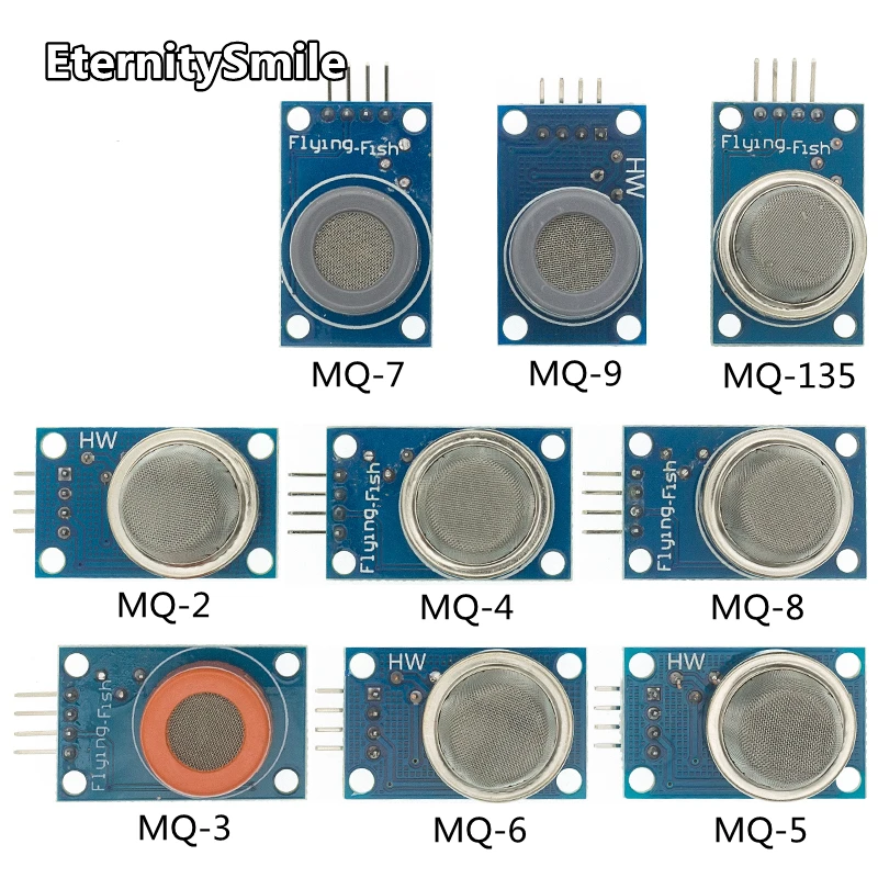 Mq-2 Mq-3 Mq-4 Mq-5 Mq-6 Mq-7 Mq-8 Mq-9 Mq-135 Rilevamento Fumo Metano Modulo Sensore Gas Liquefatto Per Arduino Starter Kit Fai Da Te