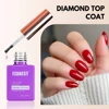 FZANEST Crystal Clear Diamond Top Coat Base Coat Long Lasting Nail Protection Kit Ultra Durable Scratch Resistant Nail Care Set 2