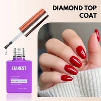 FZANEST Crystal Clear Diamond Top Coat Base Coat Long Lasting Nail Protection Kit Ultra Durable Scratch Resistant Nail Care Set 2