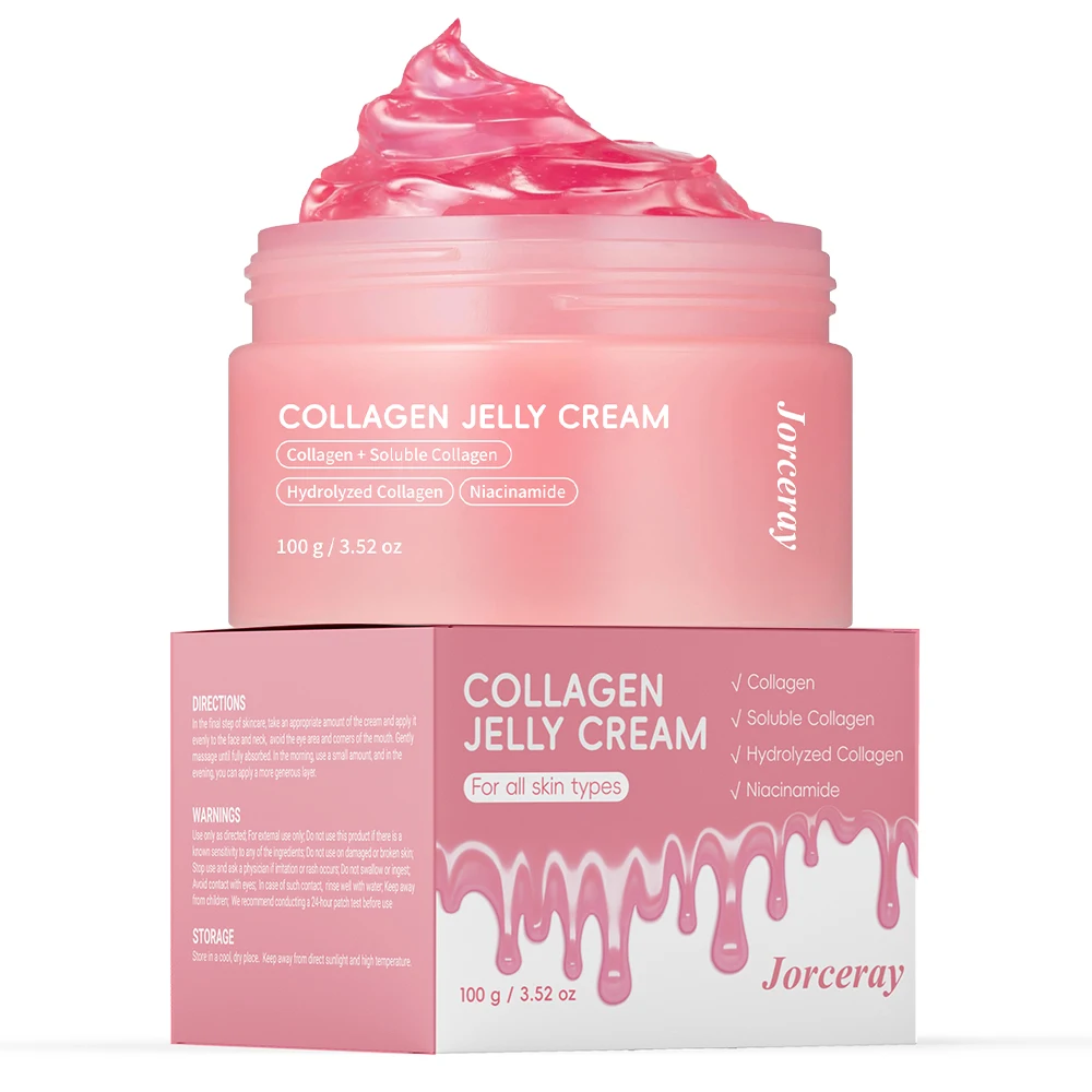 Creme de Gel de Colágeno Anti-Envelhecimento Hidratante Facial com Niacinamida e Ácido Hialurônico 4D - Firmador, Preenchedor, Iluminador 100g 6