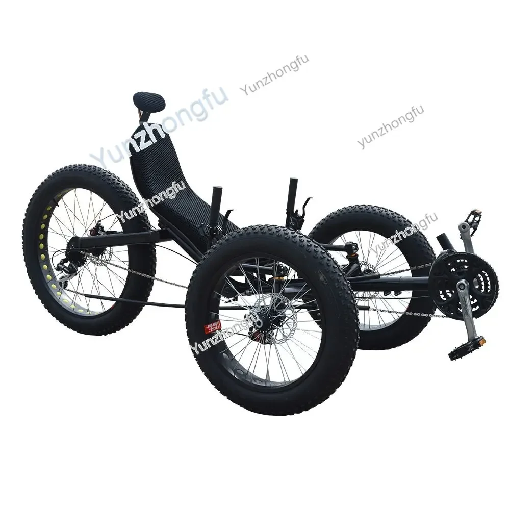 

Adult Outdoor Sport 24 Speed Fat Tyre Folding Recumbent Tricycle