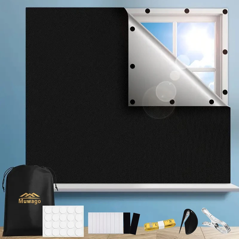 Ultimate DIY Portable Blackout Window Curtain - Premium Light-Blocking Fabric