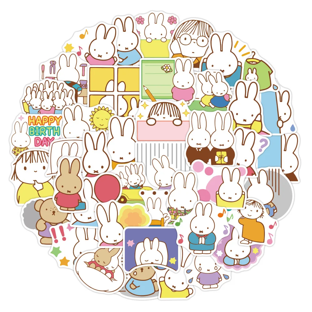 40/50 Pcs No Repeat Nostalgic Classic Cartoon Anime Cute Miffy