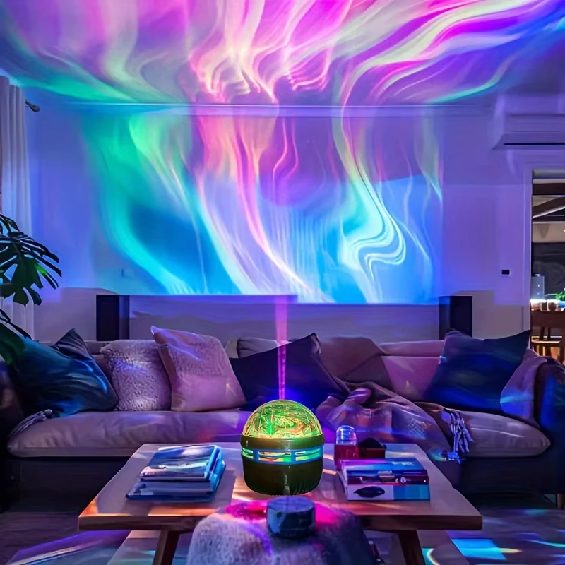 Star Projector Northern Lights Projector LED Night Light Remote Starry Sky Light RGB 7Modes USB Plugin for Kids Room Party KTV