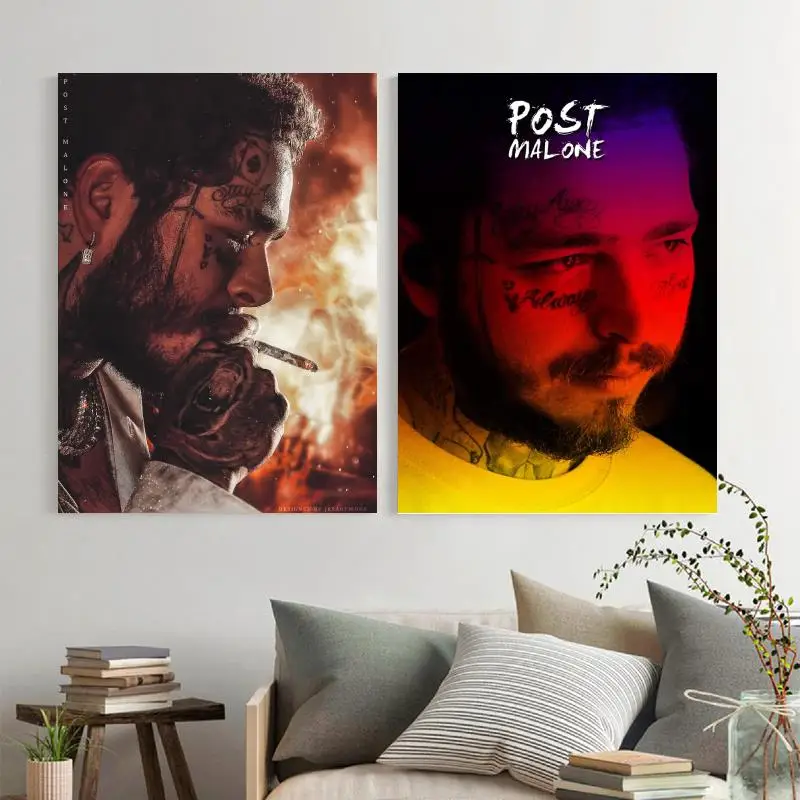

Post Malone Rapper Music Male Pop Singer Canvas Art Poster and Wall Art Picture Print Modern Family bedroom Decor Posters