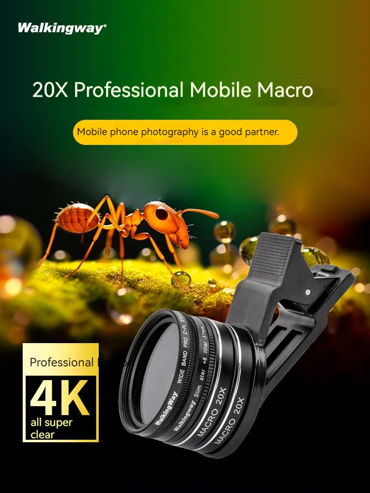 HD Macro Lens for Phone 4K 20X/40X 37MM Close-up Photography Filter for Smartphone Walking Way camera lens filter photography filter phone lens filter phone camera accessories