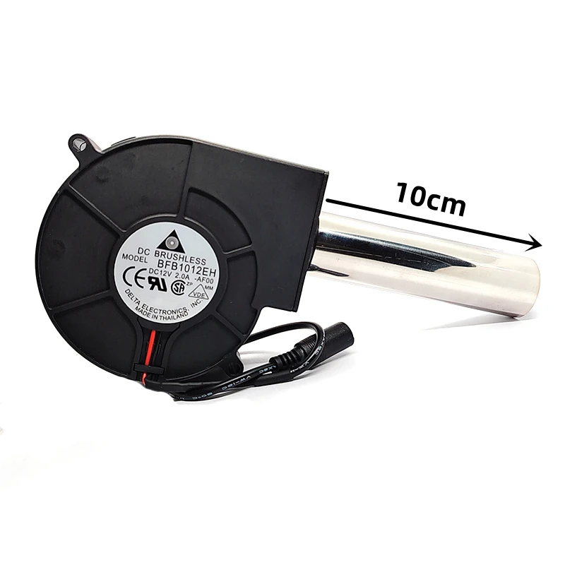 Ventilador Exterior do Óleo Waste do Bbq de 9733 9cm Bfb1012eh com a Tubulação Redonda de Aço Inoxidável 110v220v a 12v 2a Grande fã do Volume - Imagem 6