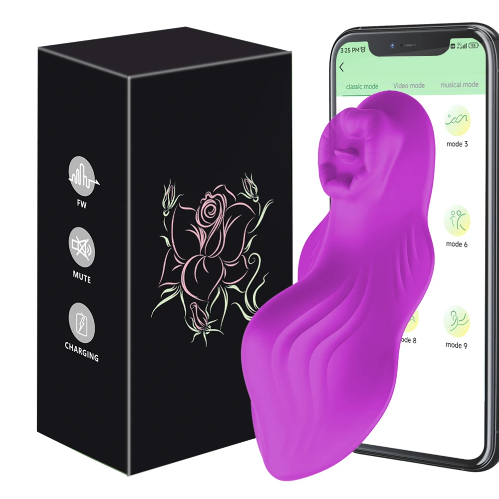 Tragbare Klitoris Stimulator Vibrator APP Steuerung Frauen Klitoris Stimulator Massage Weibliche Magnetische Höschen Tragen Sex Spielzeug für Erwachsene 1