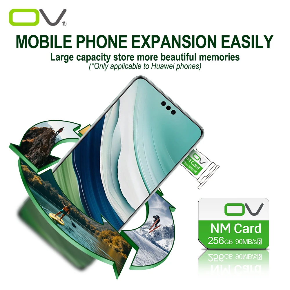 OV   ޸ ũ SD ī,  90 Mb/s NM Nī, ȭ ޴ Ʈ Ƴ P ø, 64GB, 128GB, 256GB