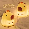 Cute Capybara silicone lamp animal gift USB Rechargeable touch bedside sleeping light Decorative nightlight for children's room 1