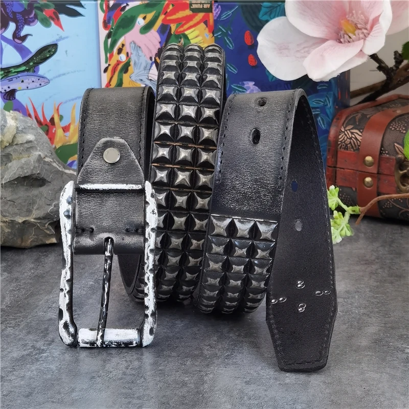ベルト MARGARIN RIVET LEATHER BELT 4BMM147 bmu00108__1__70709.1734733767.
