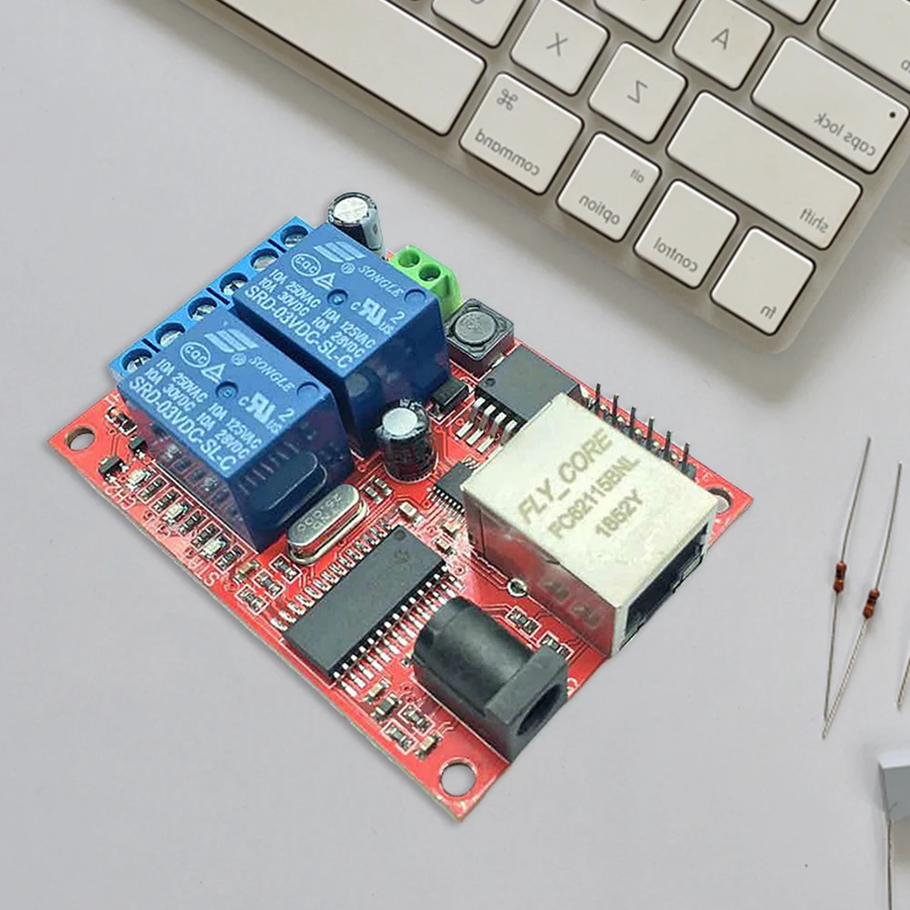 LAN Ethernet TCP UDP Controller Module Relay Board 2 Channel Relay Switch Delay Board Web Server Electronic Kit Circuit Board