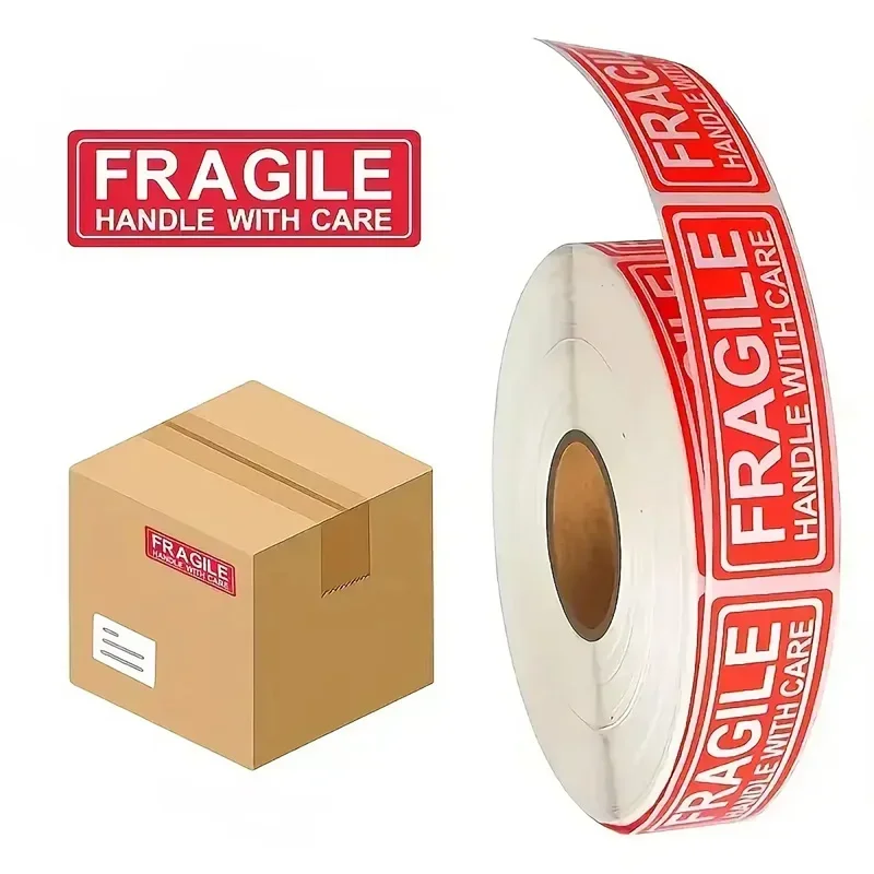 120pcs/Roll Fragile Label Stickers Handle With Care Thank You Warning Signs Tags Shipping Labels Stickers