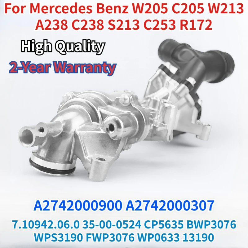 

A2742000900 A2742000307 For Mercedes Benz W205 C205 W213 A238 C238 S213 C253 R172 Engine Cooling Electronic Brushless Water Pump