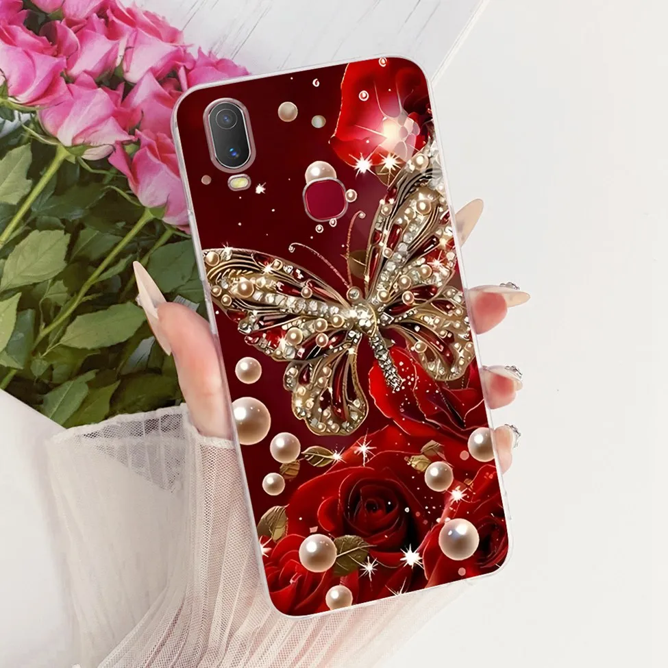Clear Cute Cat Floral Soft Back Cover - Luxury Painted Design