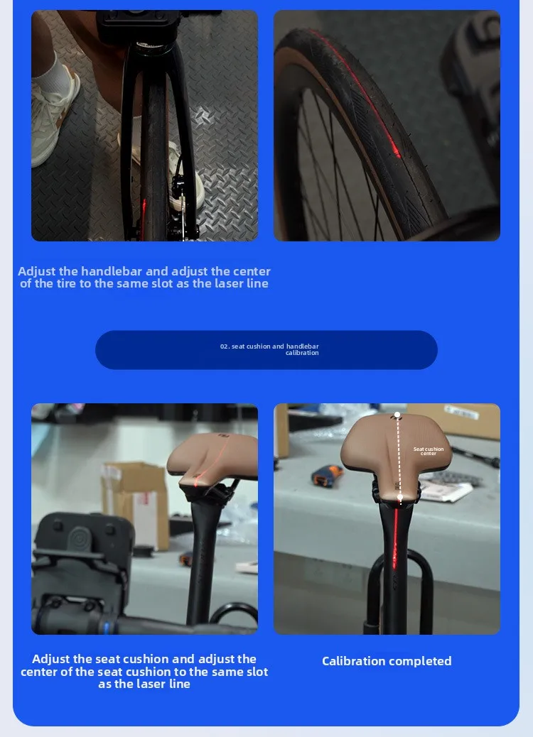 Fahrradlenker Sattelkalibrator, Fahrradwerkzeug Sitz Center Adjuster Messwerkzeug, Ausrichtenanzeige Werkzeug Professionelles Fahrrad – Detail 8