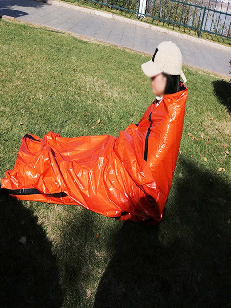 Emergency Sleeping Bag Waterproof Survival Sleeping Bag Thermal Bivy Sack Survival Gear for Camping Hiking Outdoor Adventure