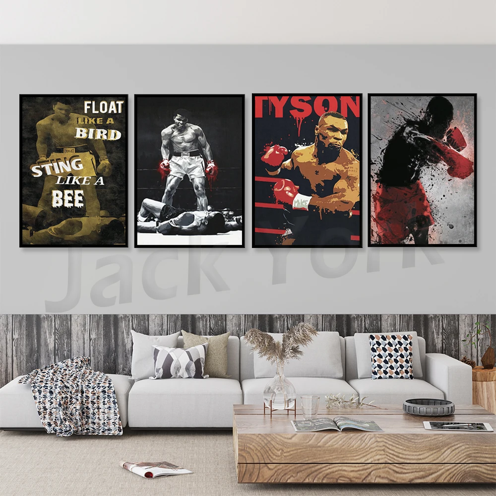 

Tyson Poster Boxing Splash Canvas Unique Design Wall Art Print