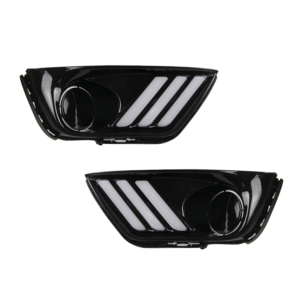 NSLUMO LED Fog Light DRL Kit For Jeep Compass, Renegade, Cherokee KL - Smoked Lens, 3-in-1 Fog/DRL/Turn Signal Lights