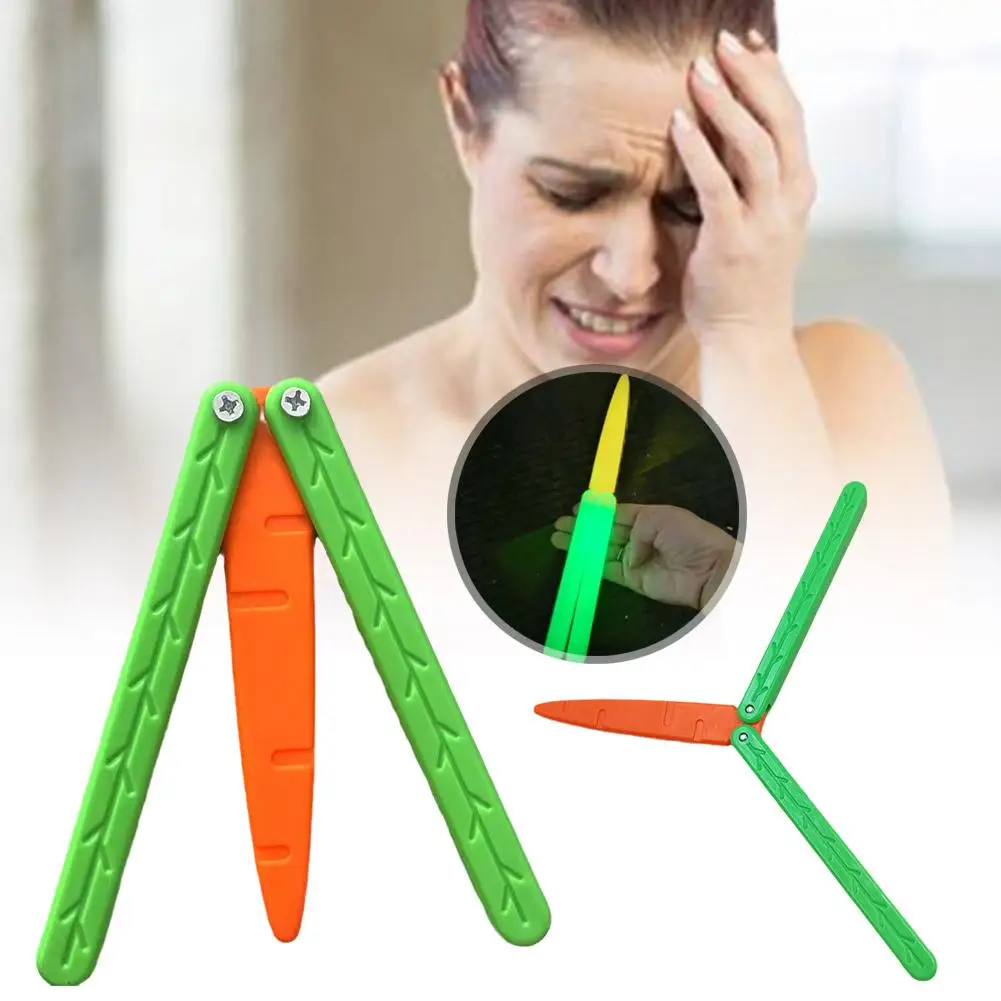 3D Printing Gravity Luminous Radish Knife Kawaii Cub Gravity Kids 3d Toys Fidget Xmas Gifts Toy Plastic Toy Knife Radis Q4R8