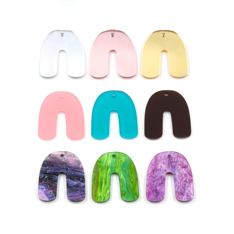 10pcs /lot Ac150130mm Upside Down U For Earrings Galaxy Mirror/ Matt