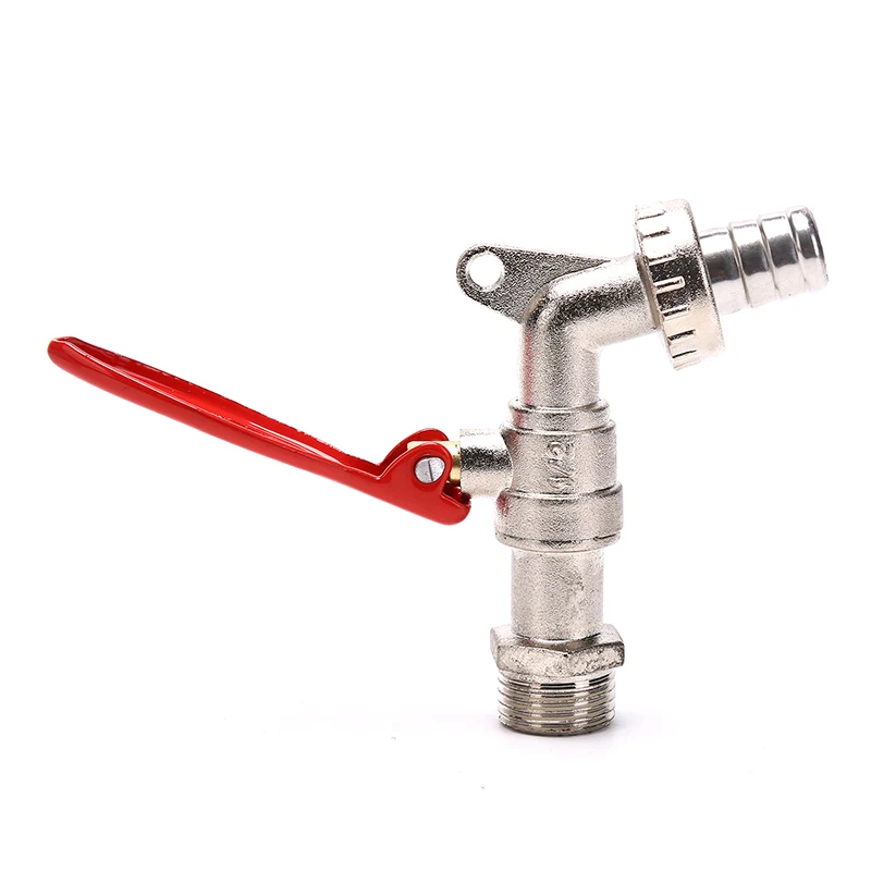 Garden Hose Faucet With Lock Water Tank Connector Replacement Tools 1/2 Inch Brass Wire Water Tap Lockable Faucet 4