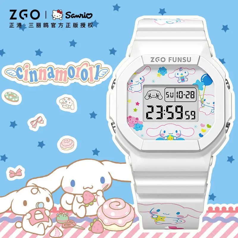 

Часы серии Sanrio, женские маленькие квадратные студенческие электронные часы My Melody Cinnamoroll Ins, детские часы