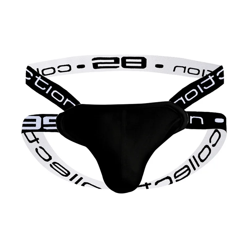 BS 85 Men\'s Panties Low Rise U Convex Tight Cotton Men\'s Double Butt Lift Thongs BS3501