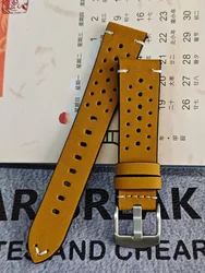 Vintage Leather Watch Strap, 20mm/22mm - Classic Design Bracelet Band - 22mm (Brown)
