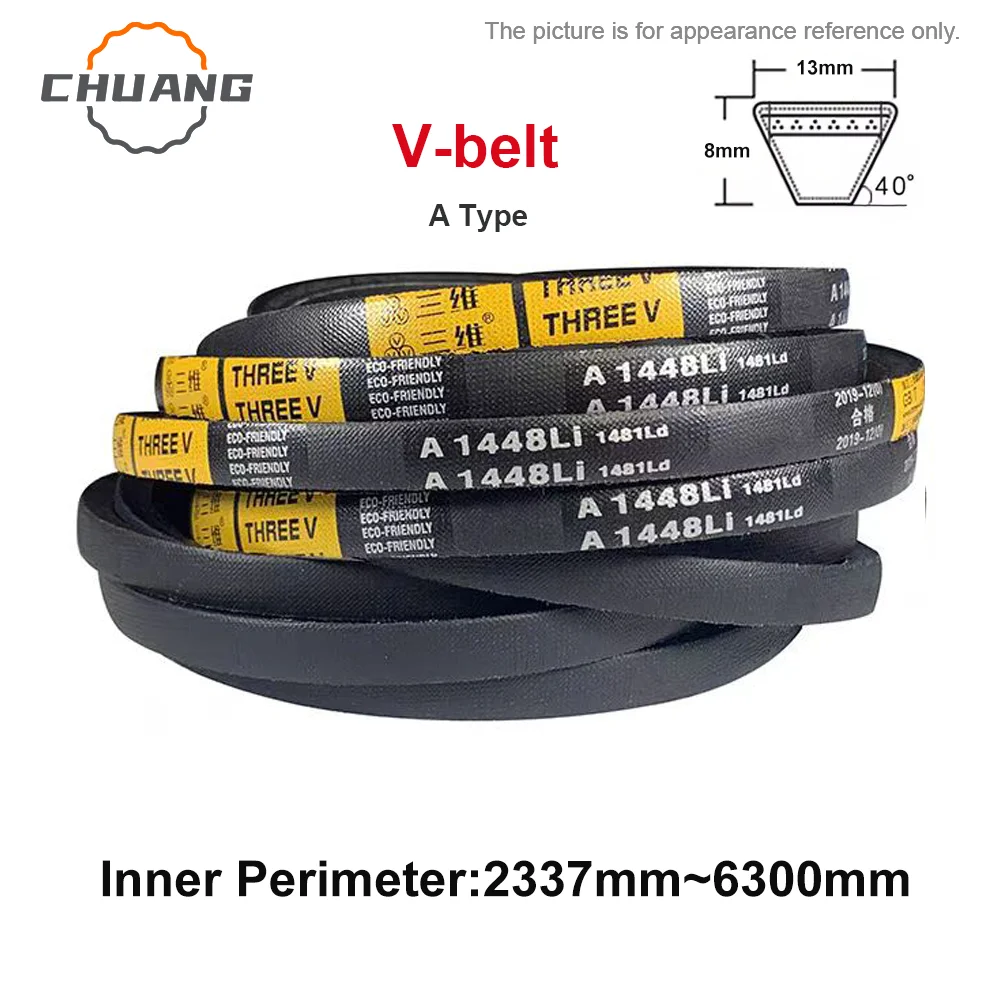 Triangular Belt V-belt A Type Rubber Triangle Belt lnner perimeter:2337mm~6300mm ...