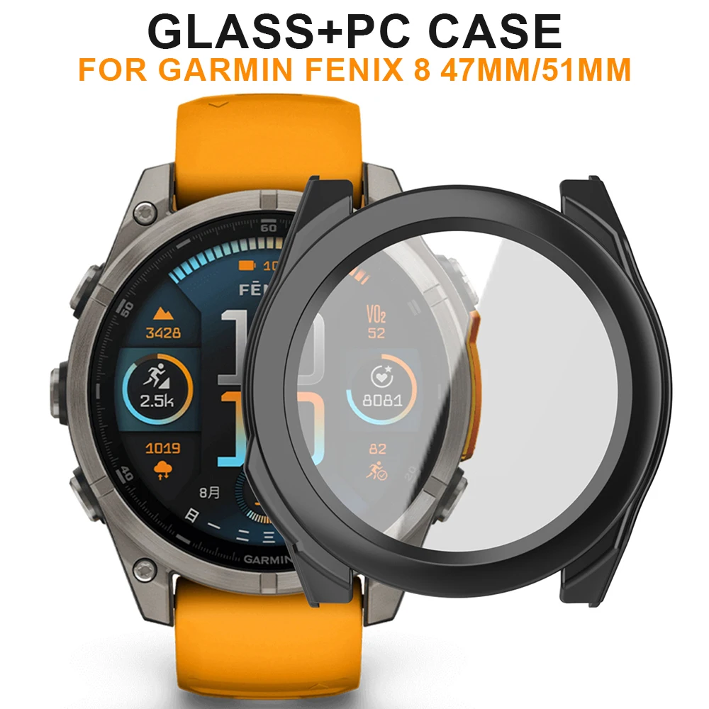 Watch Screen Protector Case for Garmin Fenix 8 47mm 51mm