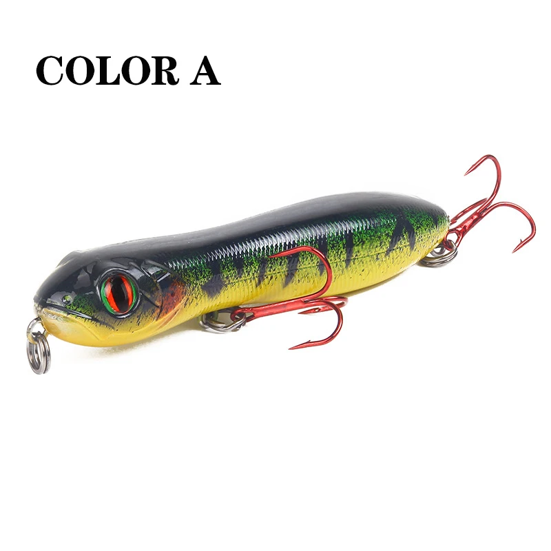 

1pcs Snake Head Pencil Fishing Lures 10cm 15g Floating Crankbait Sea Bass Pike Topwater 3D Eyes Plastic Fishing Wobblers Tackle