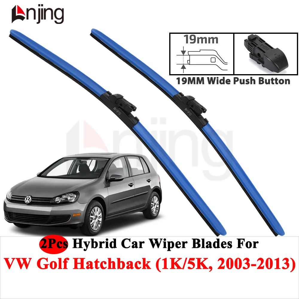 LNJING Farbige Wischerblätter für VW Volkswagen Golf Schrägheck 1K 5K 2003-2013