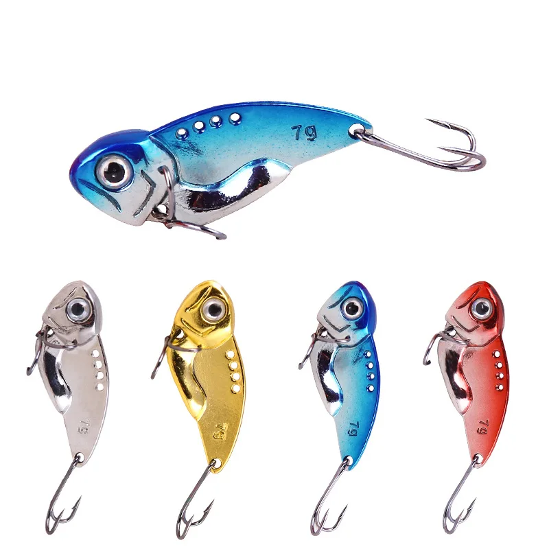 Spinner Spoon Swimbait Vibrating Jigging Freshwater Saltwater Fishing Lures  with Hook Fishing Tackle for Trout Bass Salmon